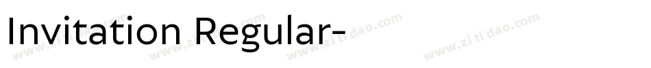 Invitation Regular字体转换